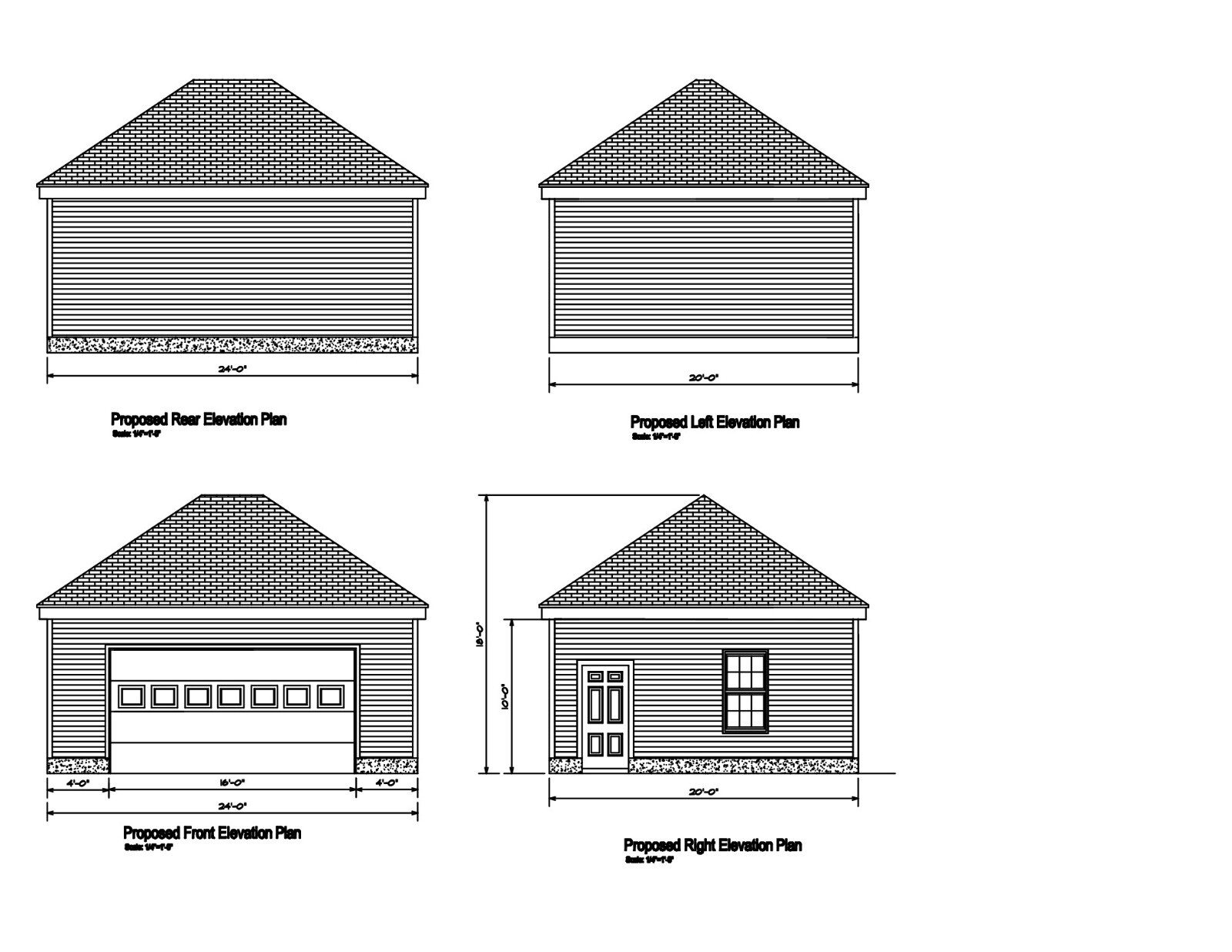 20’X24′- 24’X20′ TWO CAR GARAGE PLANS GABLE DORM ROOF GARAGE PLAN 17-2024HIP-1
