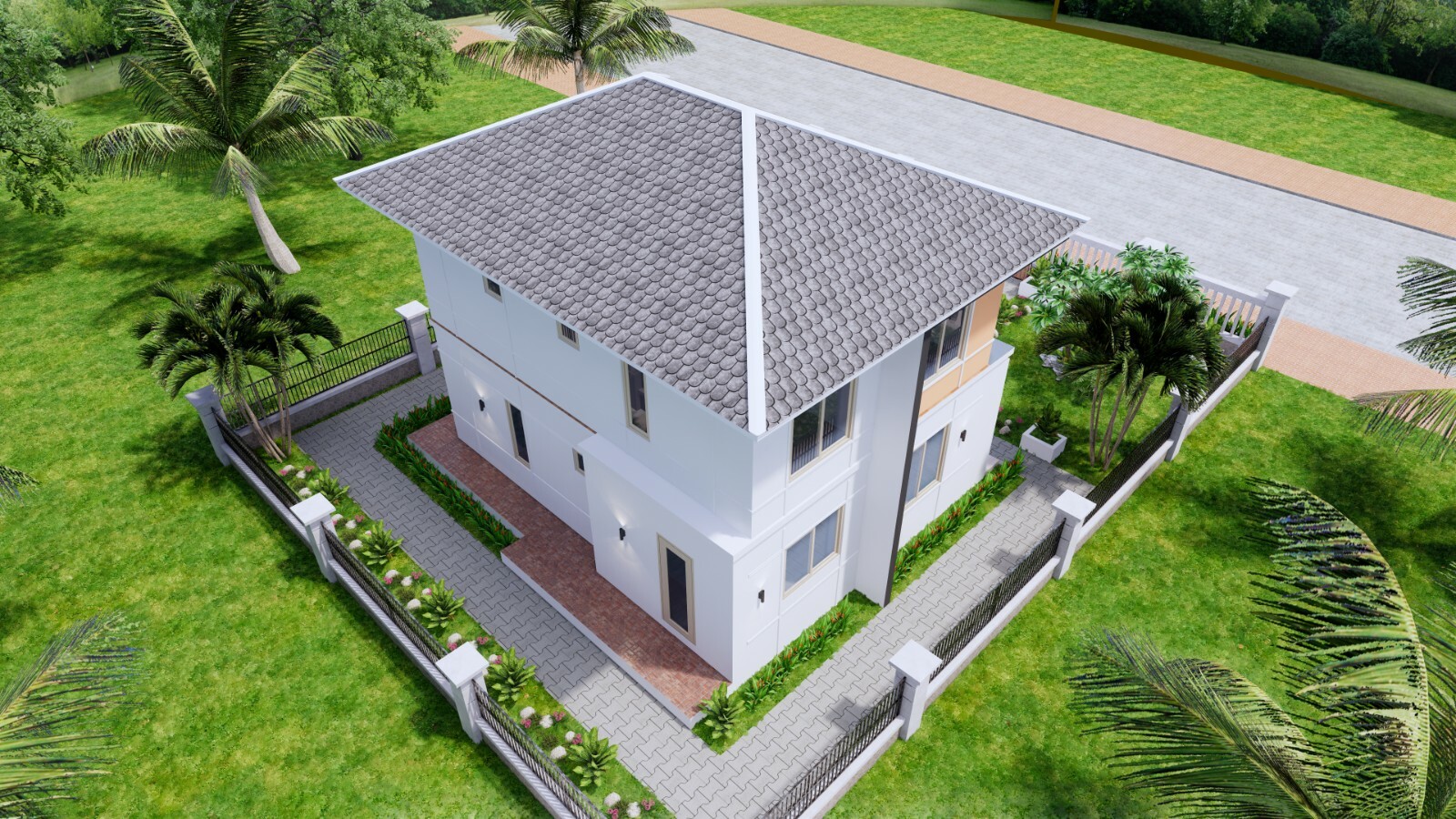 35×26 House Design Plans 10.5×8 Meters 4 Bedrooms PDF Full Plans (A4 Hard Copy)