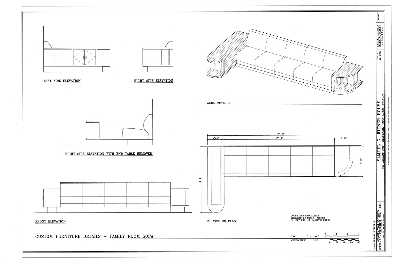 Mid-Century Modern home, stucco brick glass block, architectural PRINTED plans