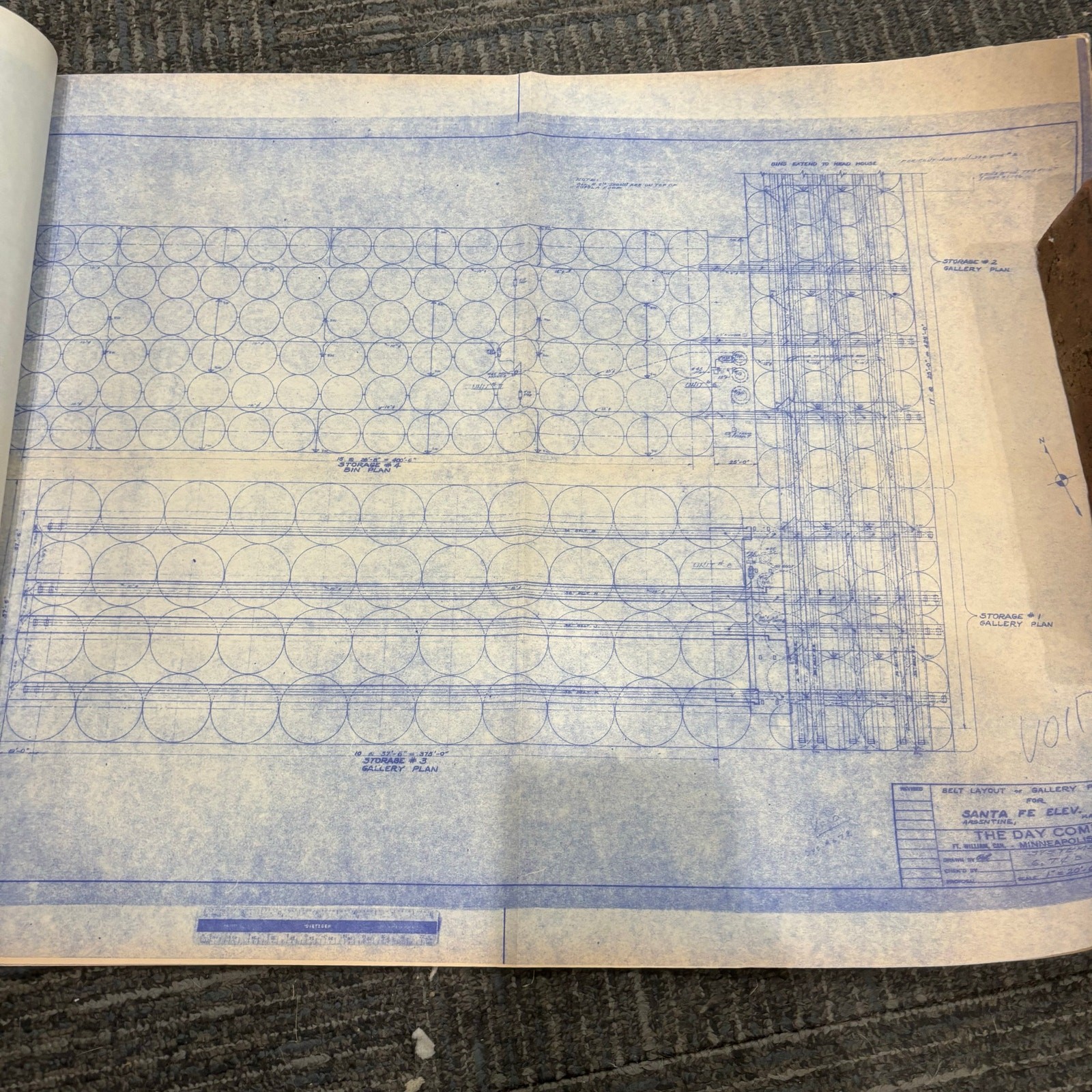 Vtg 1953 AT&SF Santa Fe Building Blueprints Railroad Memorabilia Kansas ~25 pgs