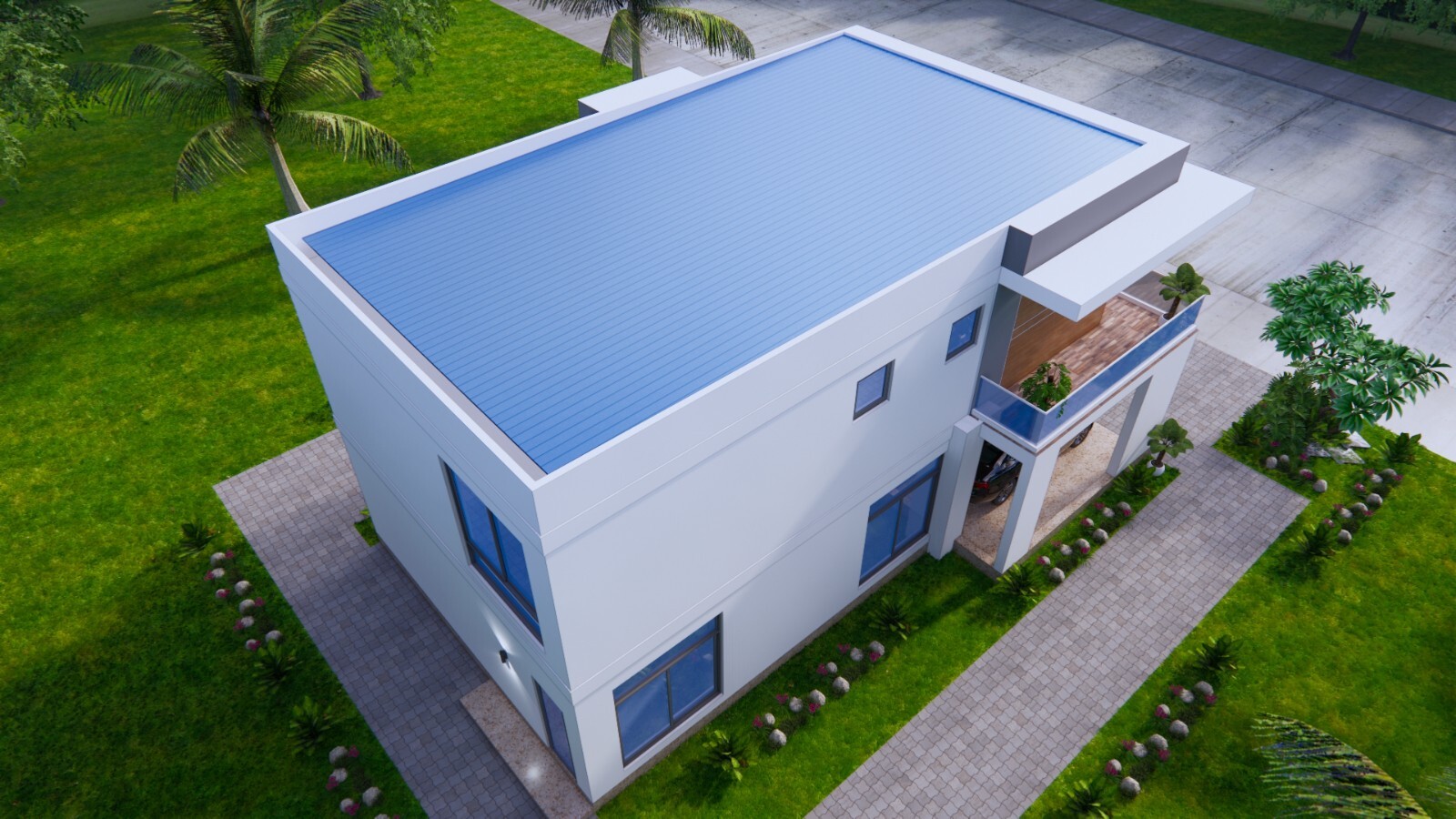 23×39 Feet House Design Plans 7×12 Meter 5 Beds 3 Baths Shed Roof (A4 Hard Copy)