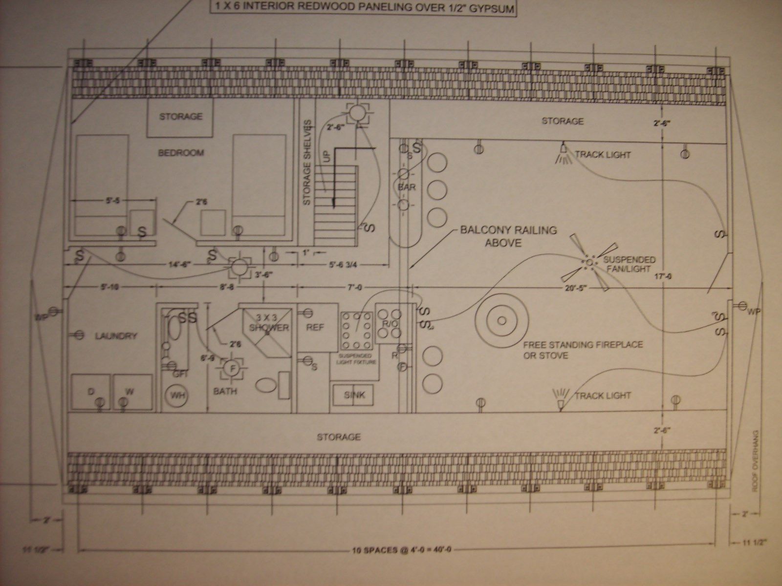 A-Frame Cabin House Plans 1344 sq.ft. with Outdoor Deck FREE SHIPPING