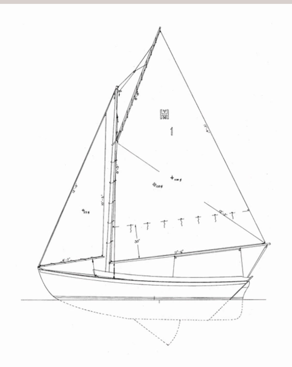 Joel White Haven 12 1/2 Sailboat Boatbuilding Plans 8 Large Sheets Detailed