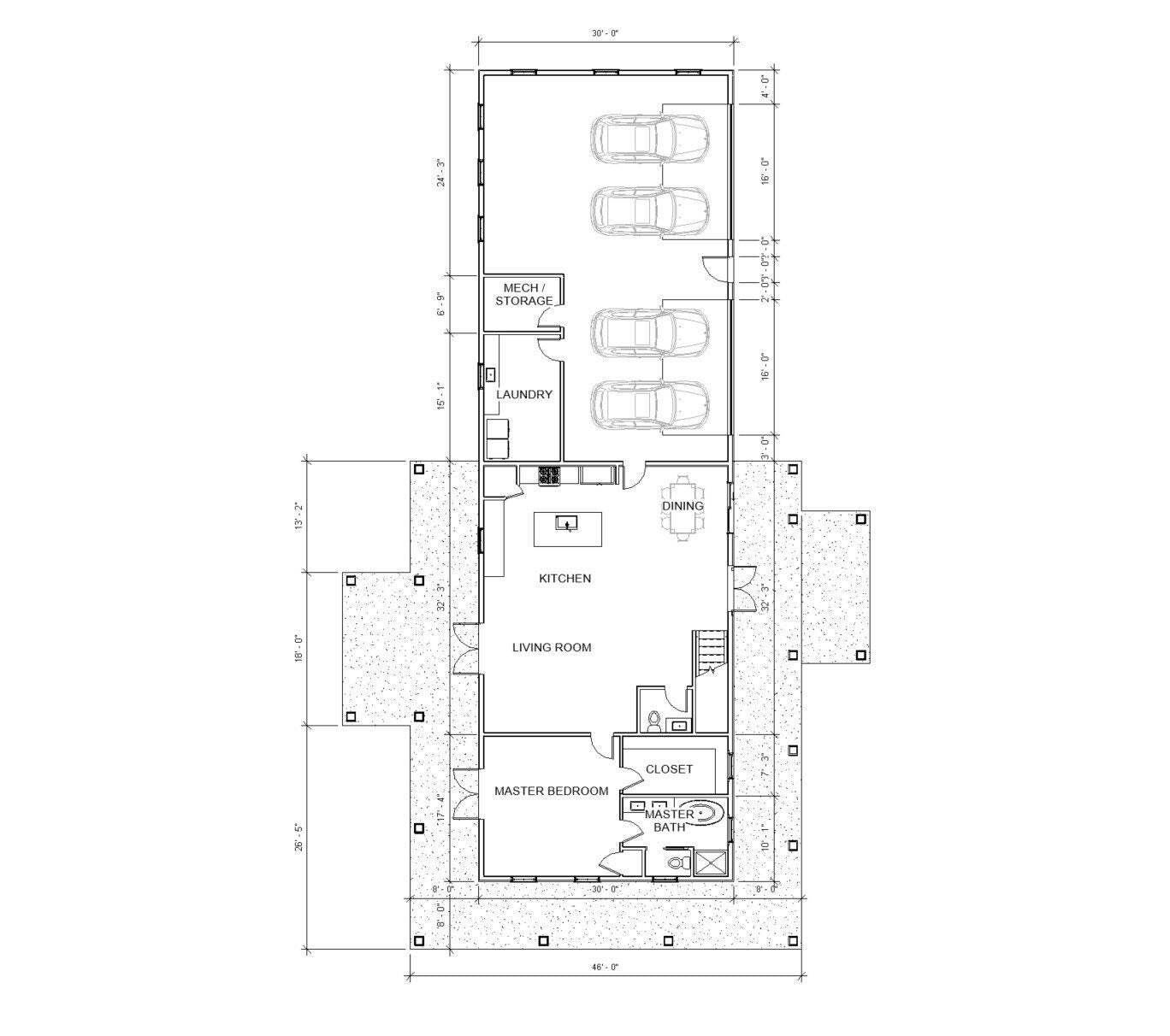 Crystal Springs 2 level Barndominium House Plan Design – 5 Bed 3.5 Bath 2,970 sq
