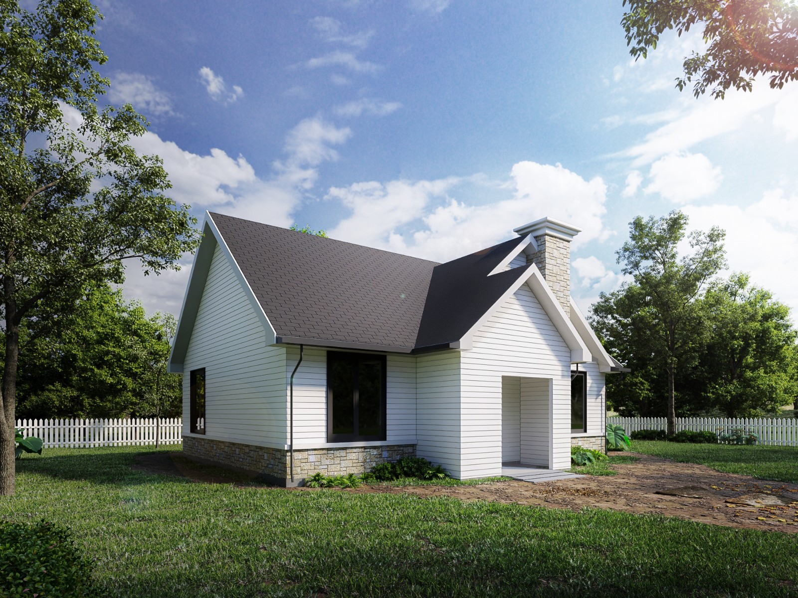 Generic 951 sqft Tiny Home Plans – 3 Bedrooms, Ensuite, 3D Views, Comprehensive