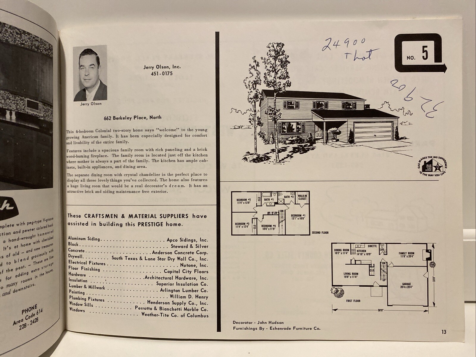 Vtg 1968 «Parade of Homes» Brochure, Plans, Newsletter MCM from Columbus, OH
