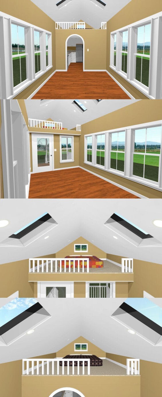 10×28 Tiny House — 476 sq ft — PDF Floor Plan — Model 4L