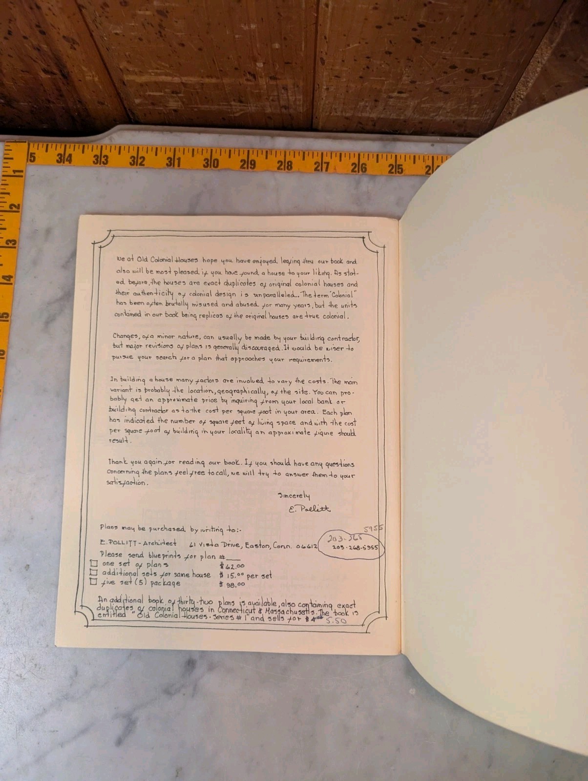Old Cape Cod Houses and Other Colonials 24 Plans Blueprints by Evan Pollitt PB