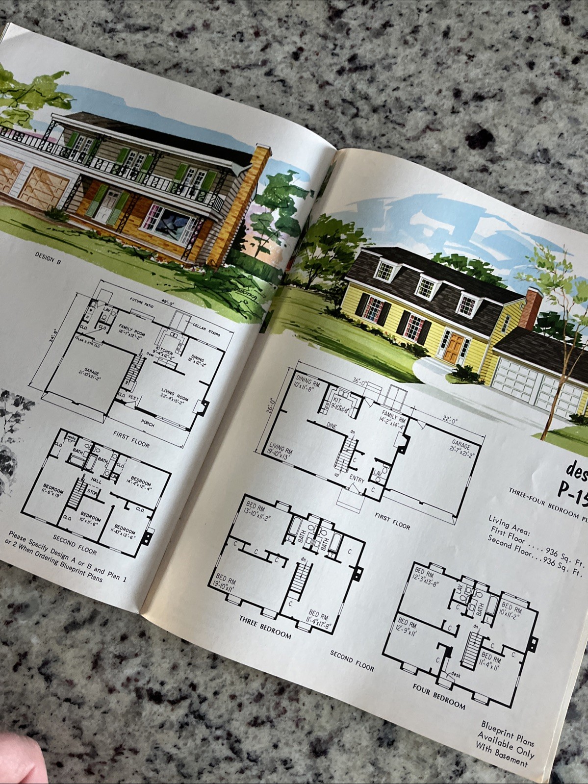 Vintage 1972 MCM Home Plans Design Catalog Blueprints Ranch Split-Level Houses
