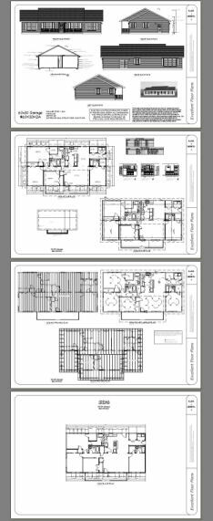 60×30 House — 4 bedroom 3 Bath — 1,800 sqft — PDF Floor Plan — Model 2A