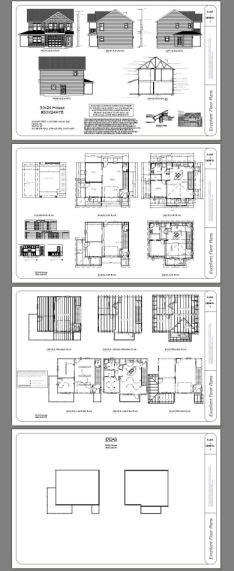30×24 House — 1 Bedroom 1.5 Bath — 1,029 sq ft — PDF Floor Plan — Model 7B
