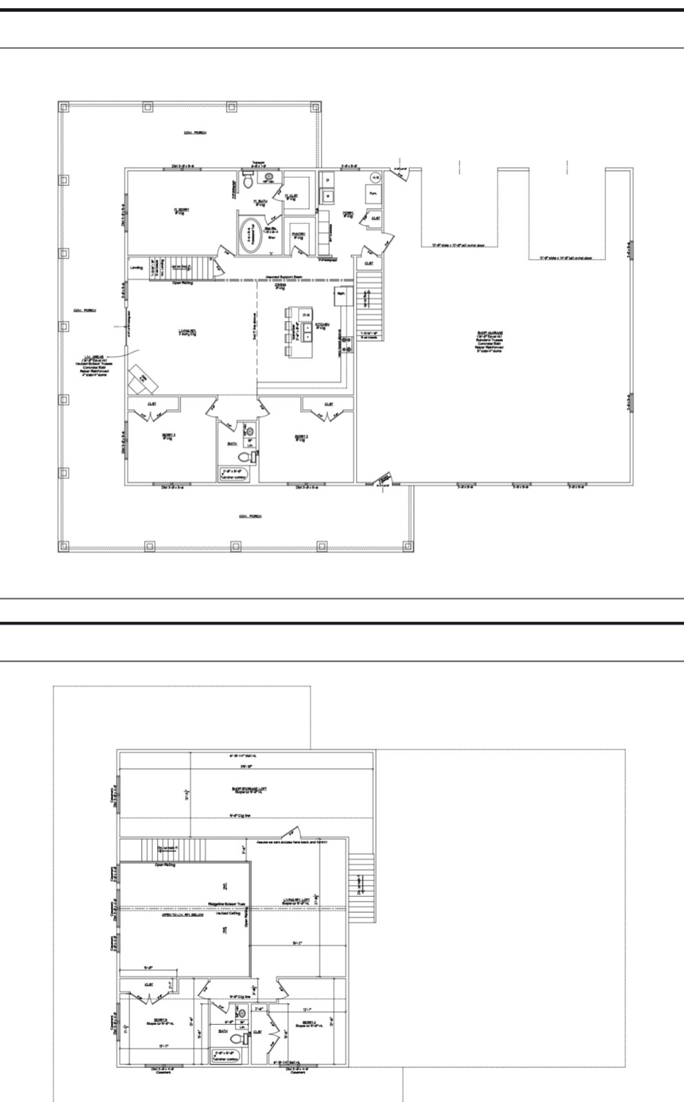5 bedroom, 3 bath custom shophouse blueprints. 50x80x16 2 story living quarter’s