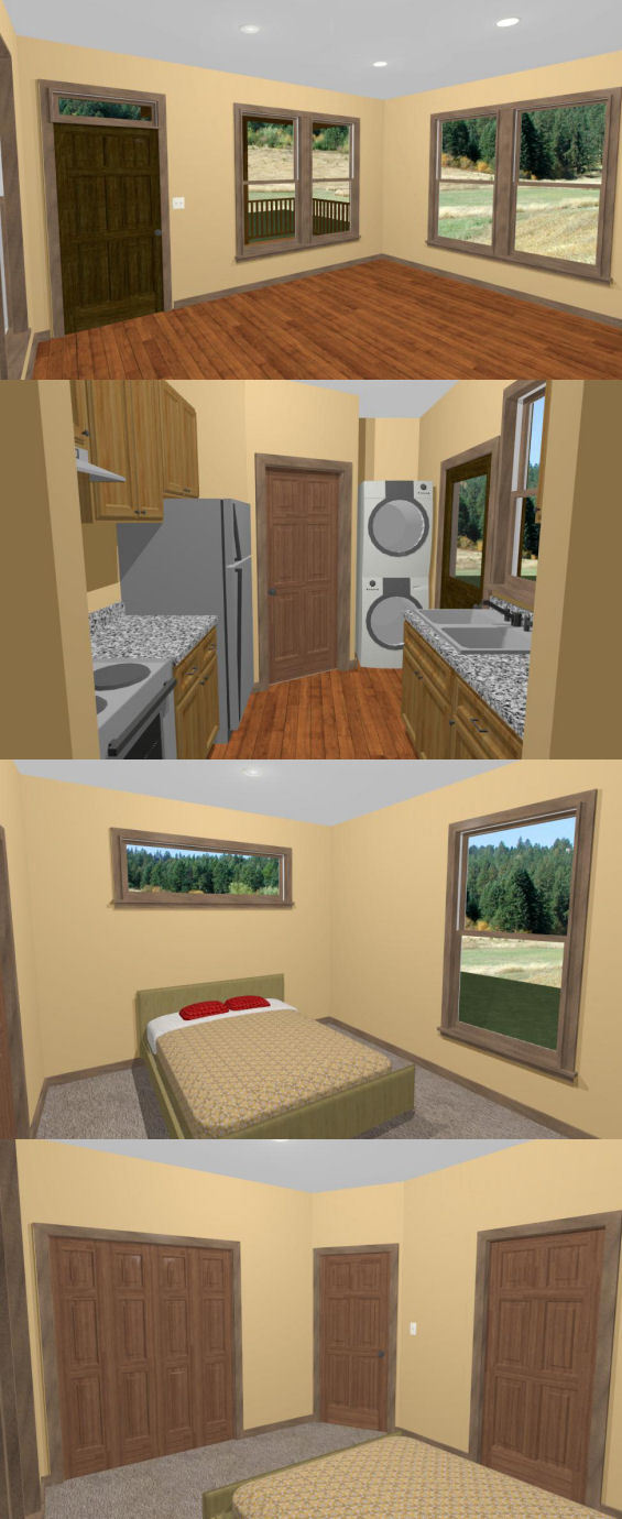 16×32 Tiny House — 511 sq ft — PDF Floor Plan — Model 1B