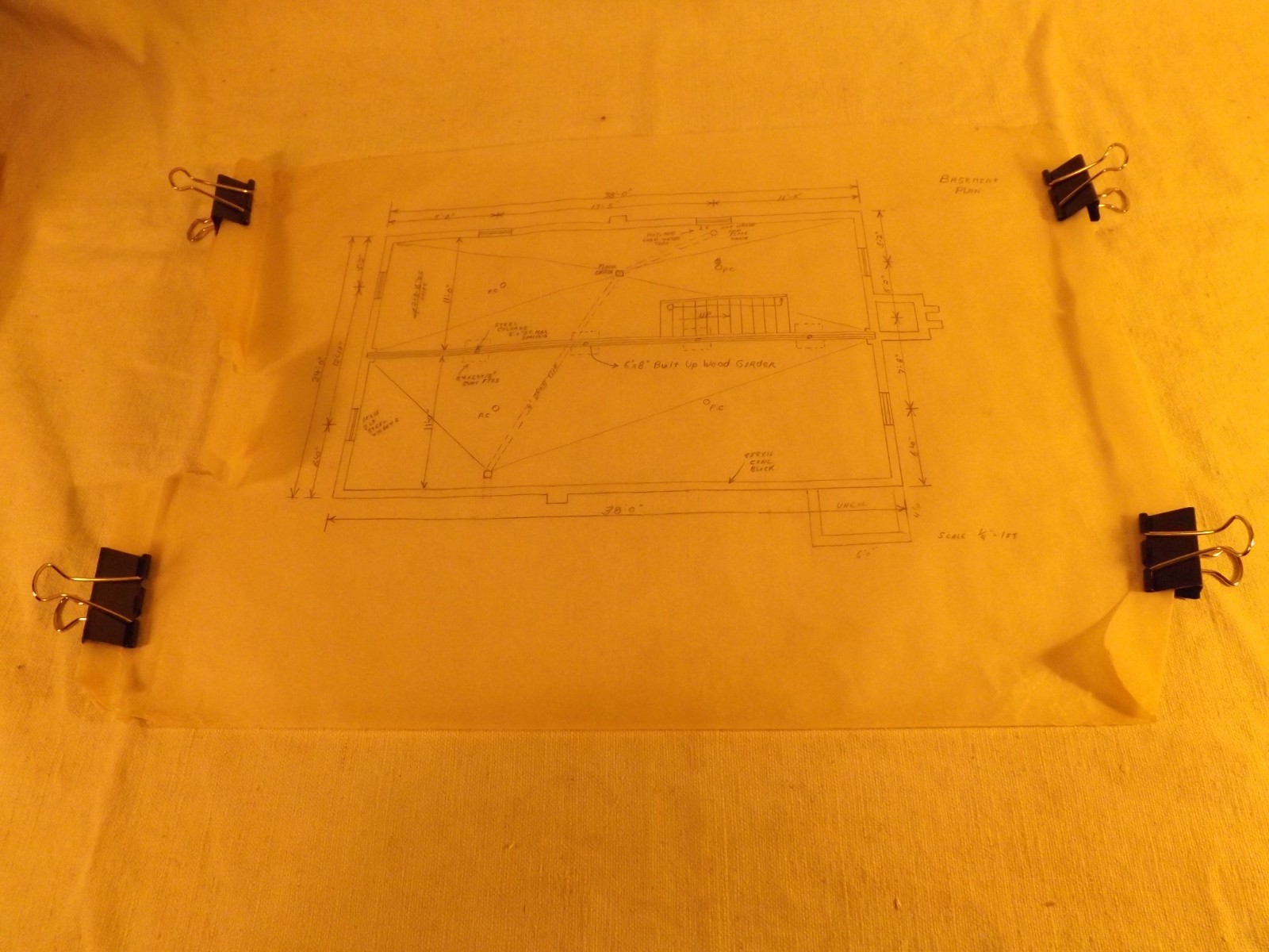 VINTAGE HOUSE BLUEPRINTS #8— 12″ X 18″ SEE PICTURES 6 PAGES