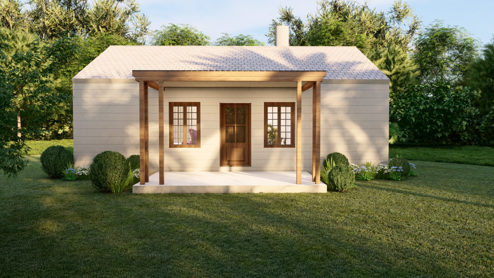 Generic 25×33 Tiny Home Plans – 2 Bedroom, Single Story, 1022 sqft House
