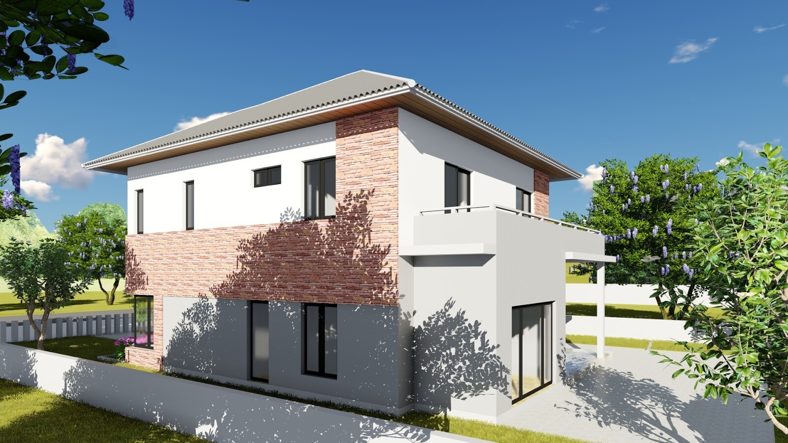 A4 Printed & PDF House Plan 36x46Feet 11×14 Meter 3 Beds 3 Bath Hip Roof