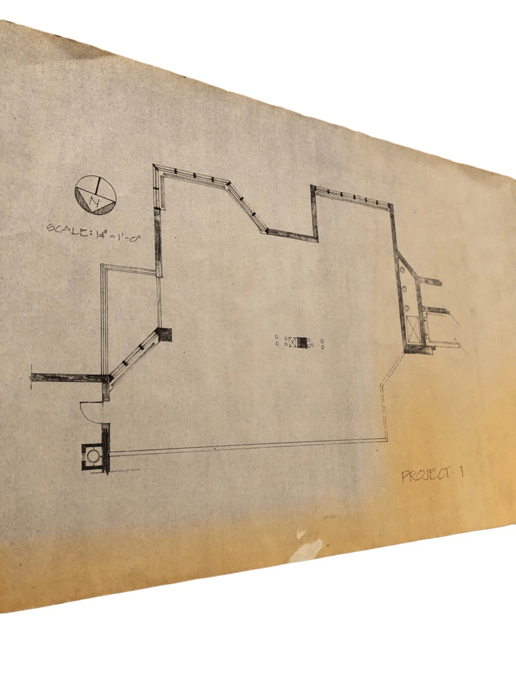 Vintage Architectural Drawings Lot of 5 Hand Drawn Plans