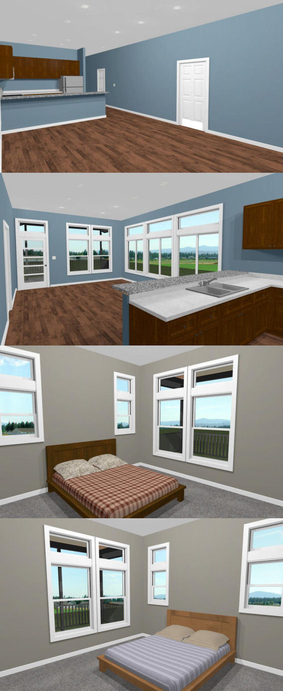 28×40 House — 2 Bedroom 2 Bath — PDF Floor Plan — 1,120 sq ft — Model 2A