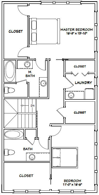 44×48 House with 1-RV Garage – PDF FloorPlan – 2,185 sqft – Model 2G
