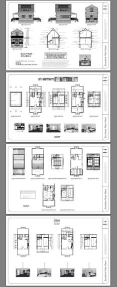16×20 Tiny House — 574 sq ft — PDF Floor Plan — Model 4