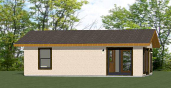30×20 House — 2 Bedroom 1 Bath — 600 sq ft — PDF Floor Plan — Model 1A