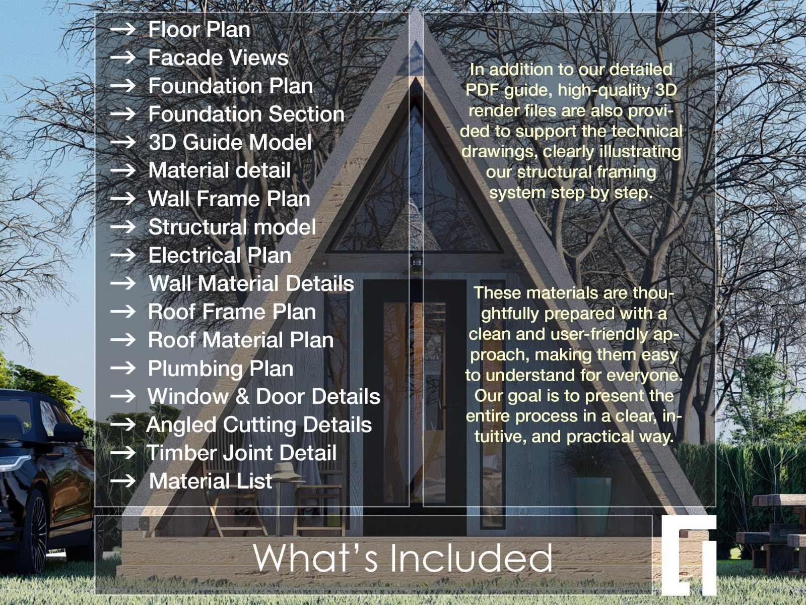 14’x18′ A Frame Cabin Plans 210 SqFt Pdf
