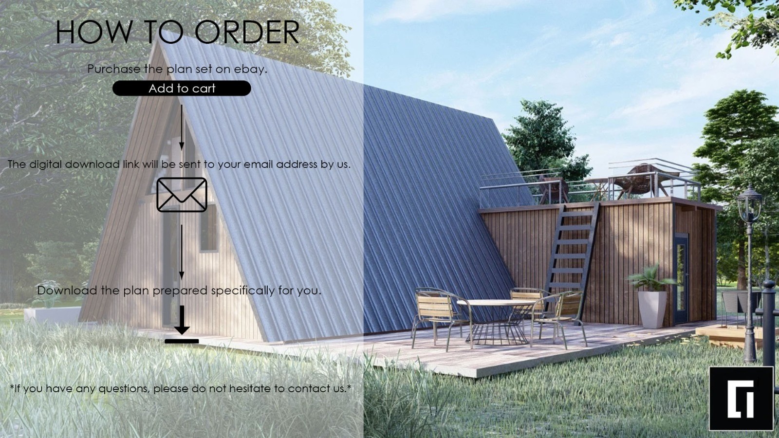 A-Frame House Plans 750sq ft Beds 1 Baths Terrace Roof