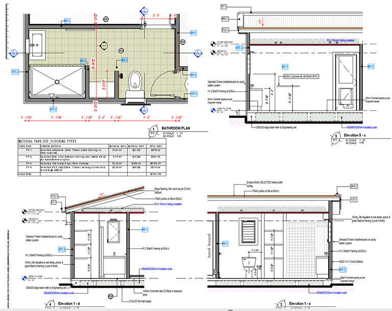 1 Bedroom, 1 Bathroom, (890SF)_ADU Tiny house plan, Full PDF Concept Download