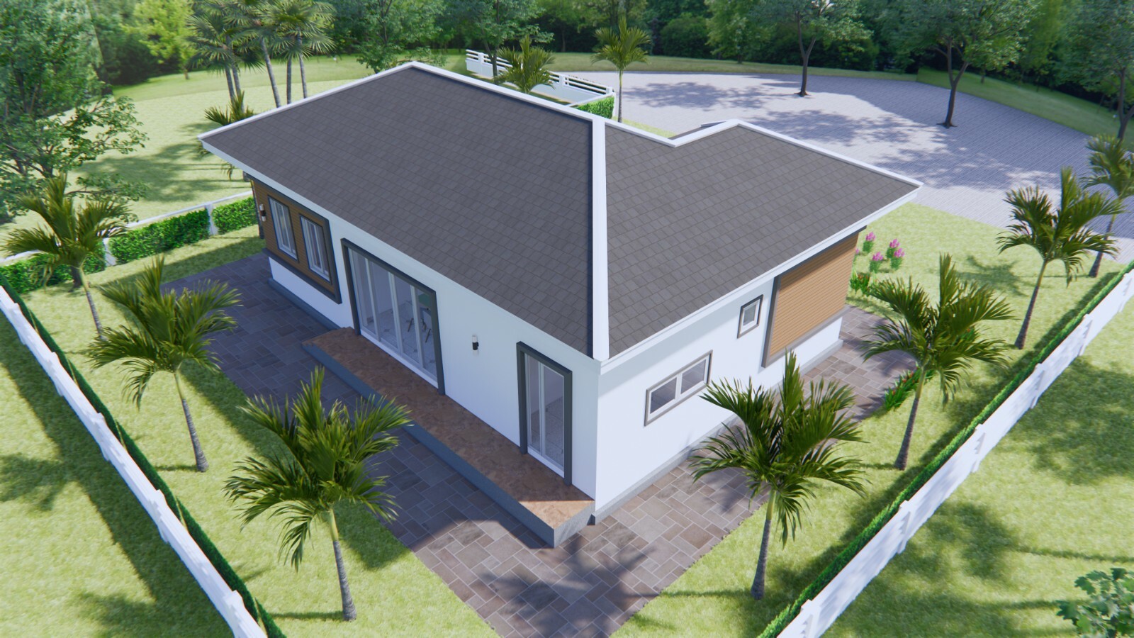 House Plan 12×8 Meter 40×27 Feet 3 Beds 2 Baths Hip Roof PDF (A4 Hard Copy)
