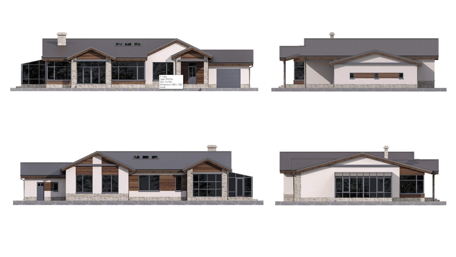 90’x55’ 3 Bed, 2 Bath, Garage, Porch, Architectural House Plans PDF Download.