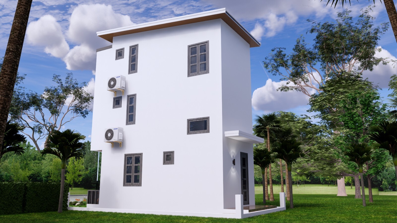 10×20 Feet Small House Plan 3×6 Meter 2 Beds 3 Baths Shed Roof (A4 Hard Copy)