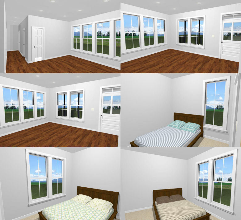 28×36 House — 3 Bedroom 2 Bath — 1,008 sq ft — PDF Floor Plan — Model 1D