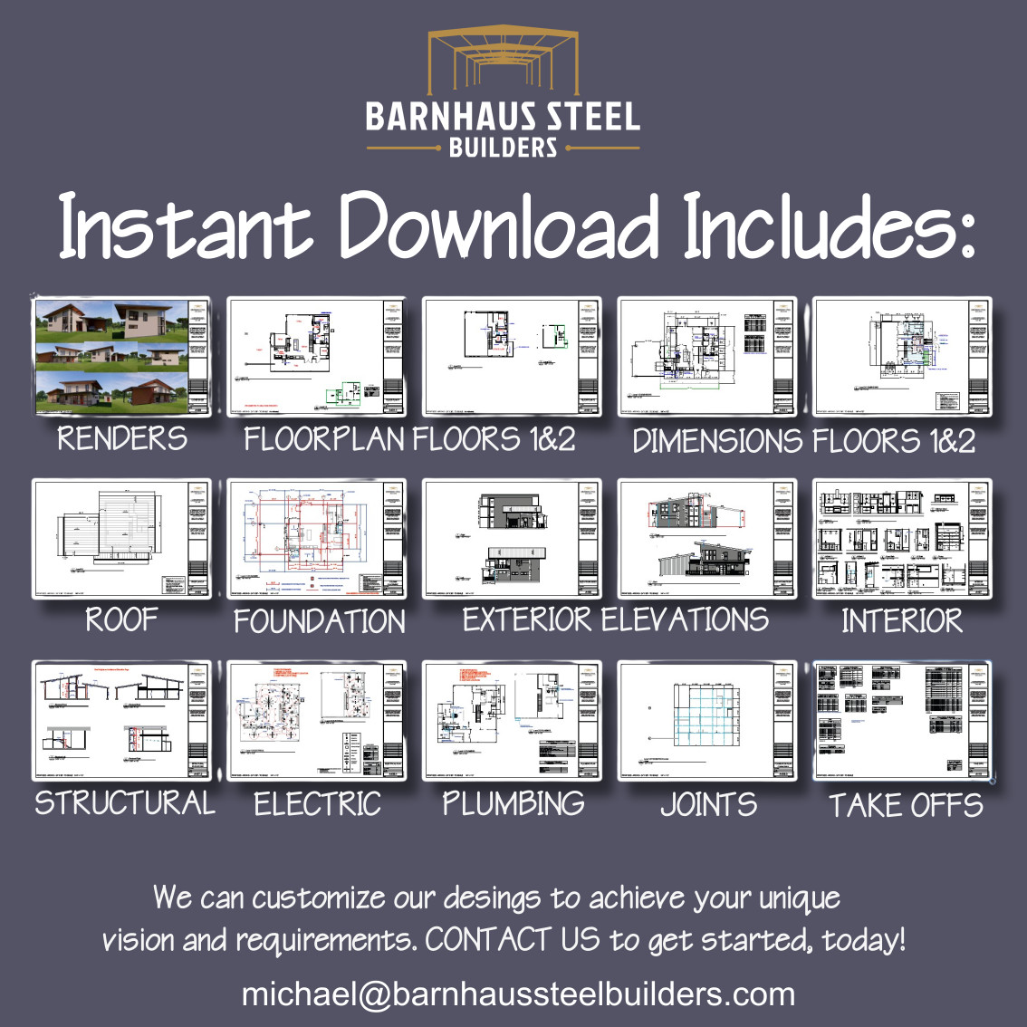 The Villa: Modern Floorplan – 2 Bedrooms / 2.5 Baths 1,955 SF Design Blueprints