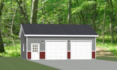 30×24 2-Car Garage — 720 sq ft — PDF Garage Plan — 10ft Walls — Model 11A