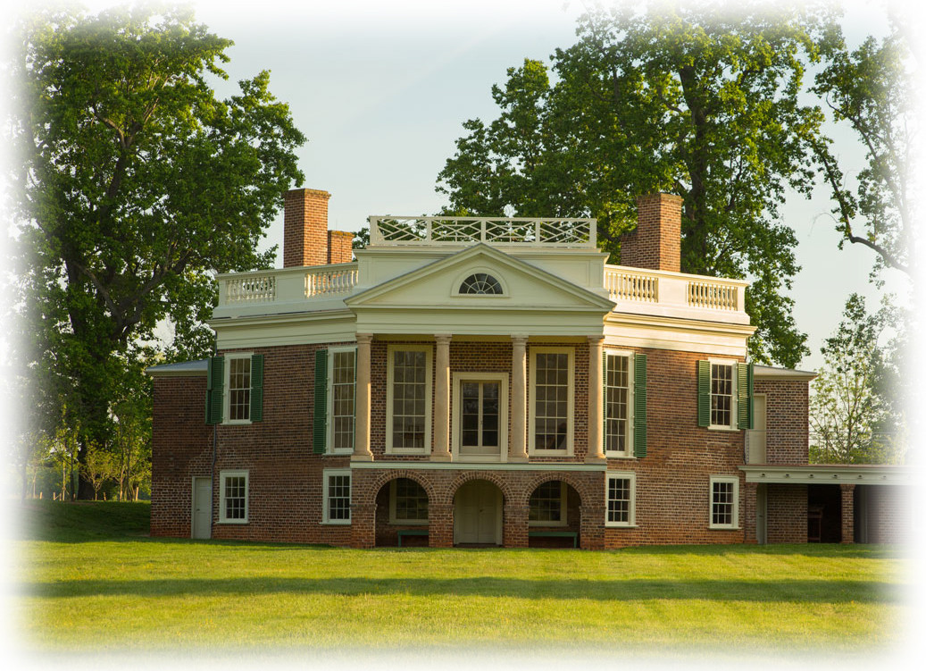 Poplar Forest by Thomas Jefferson, octagon Colonial country house detailed plans