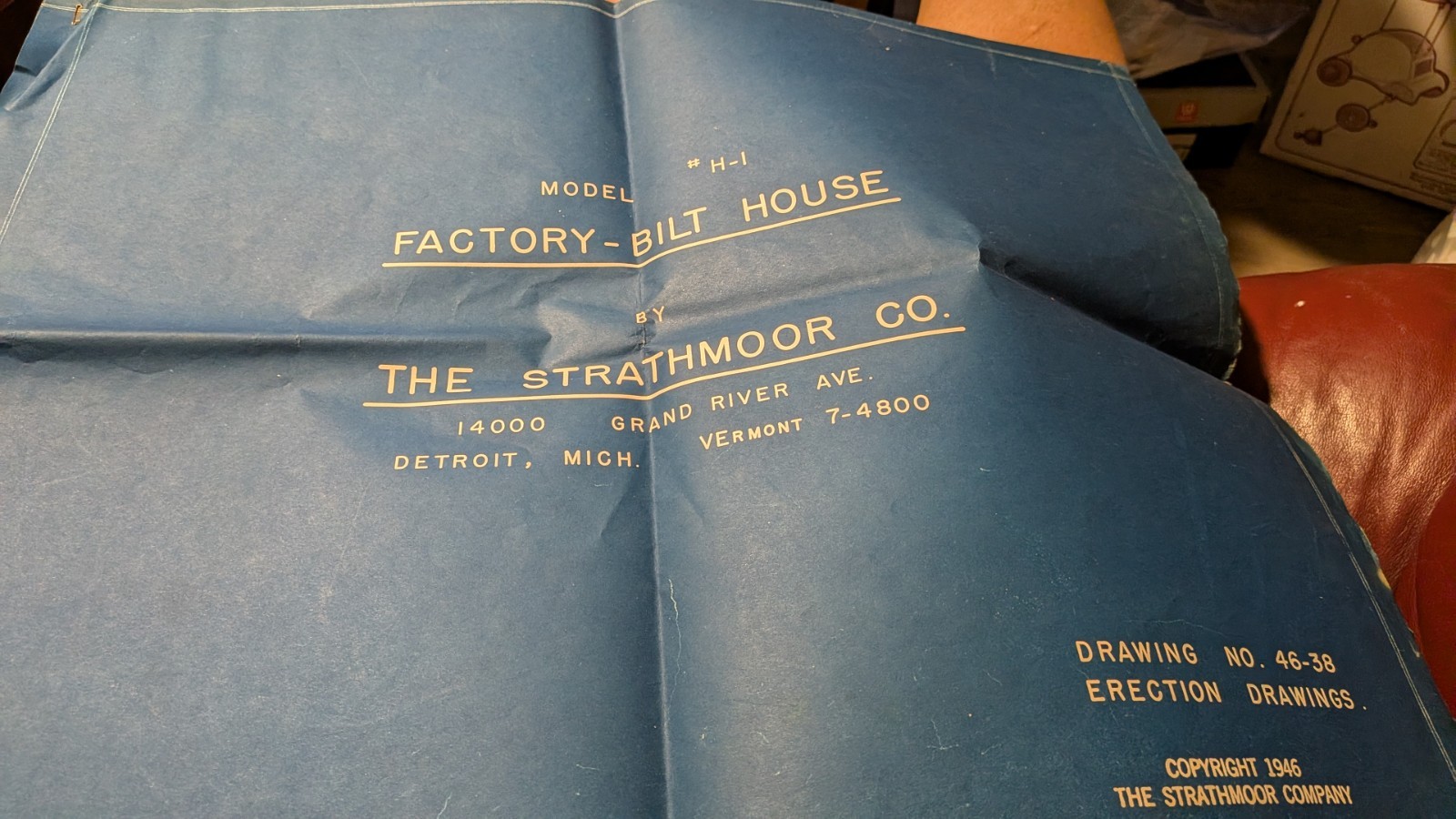 #46 Vintage 40s 1946 HOUSE BLUEPRINTS-MCM-Mid Century Modern RANCH-Floor Plan