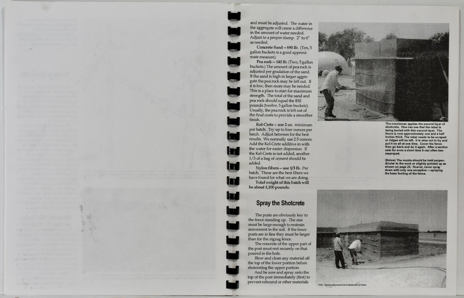 How to build a Spray-in-Place Concrete Fence Instruction Book (Uses Shotcrete)