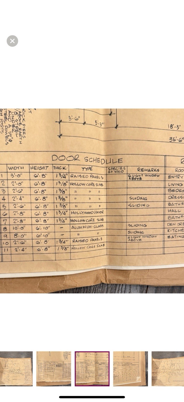 vintage set of 7 blueprint sheets from nationwide plan book company