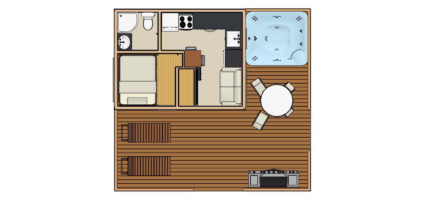 196sqft – 12’3×16’A – 1bedrm/1bath – Tiny/Small House design – us – ala cart