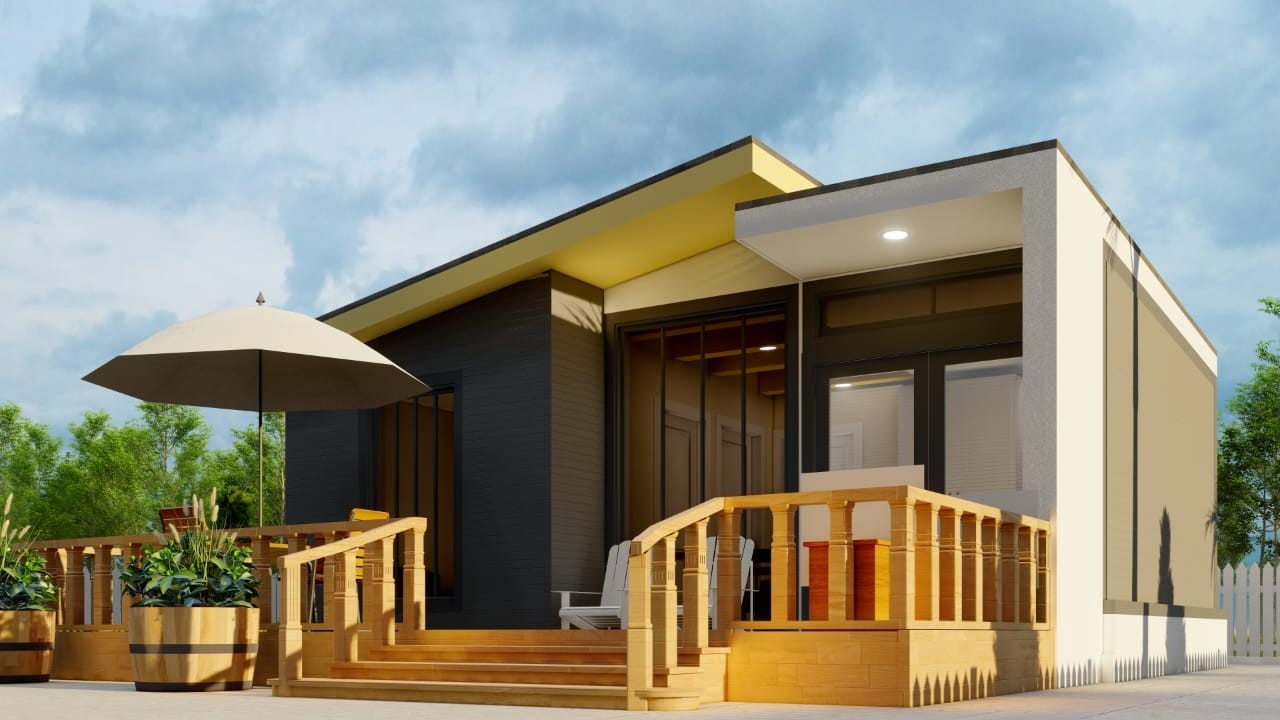 6x5m Tiny Home Plans – 2 Bedrooms, Washroom, Living Room, Mini Kitchen Design