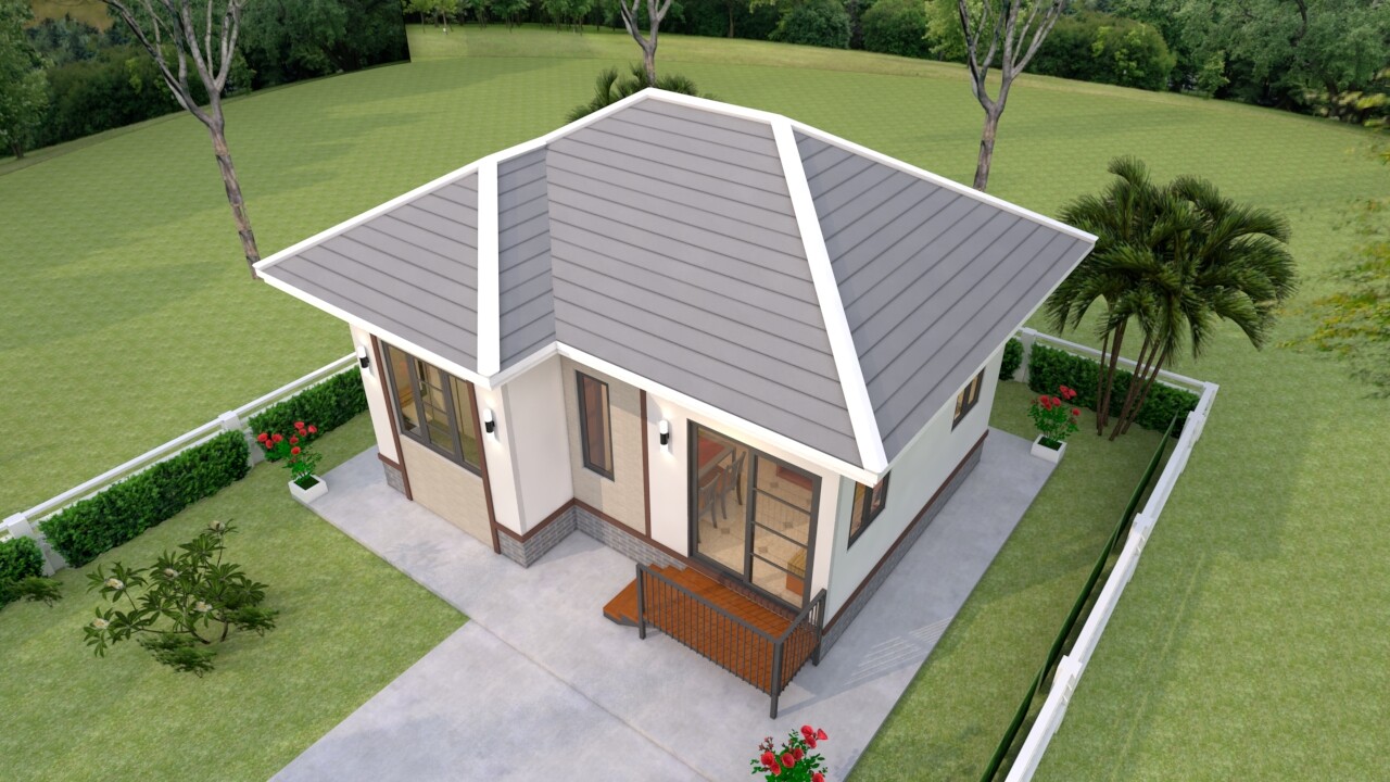 Custom Small House Plan 7×6 Meter 23×20 Feet 2 Beds 1 Bath Hip (A4 Hard Copy)