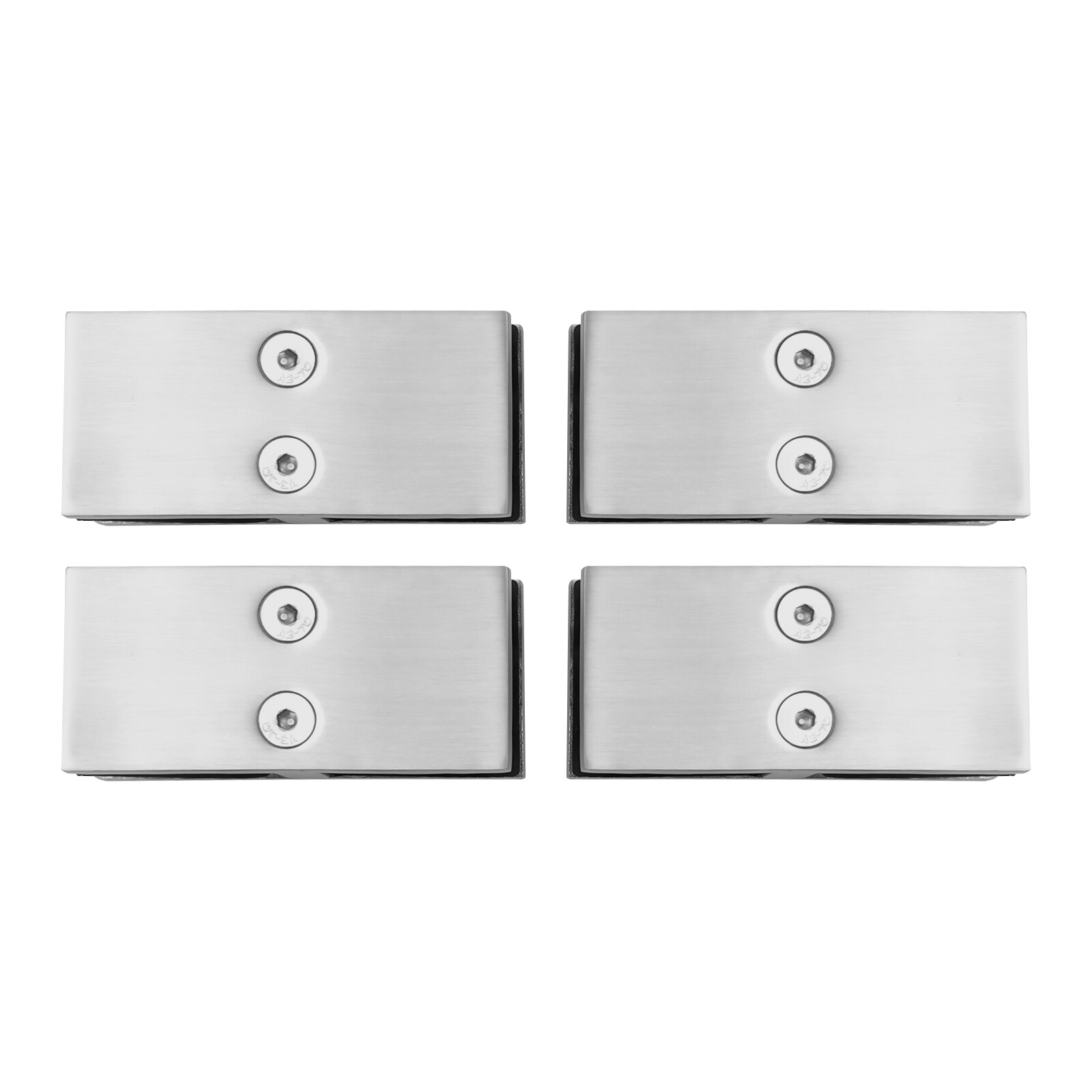 180 Degree Stainless Steel Glass Clamp, 4pcs Clamp Bracket For 8-12mm Thickness
