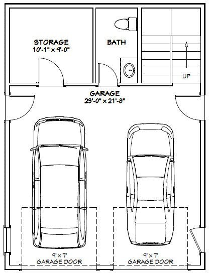 24×32 House — 1 Bedroom 1.5 Bath — 830 sq ft — PDF Floor Plan — Model 7A
