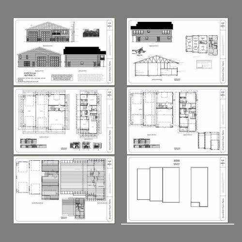 60×50 Apartment with 2-Car 2-RV Garage – PDF FloorPlan – 1,694 sqft – Model 1A