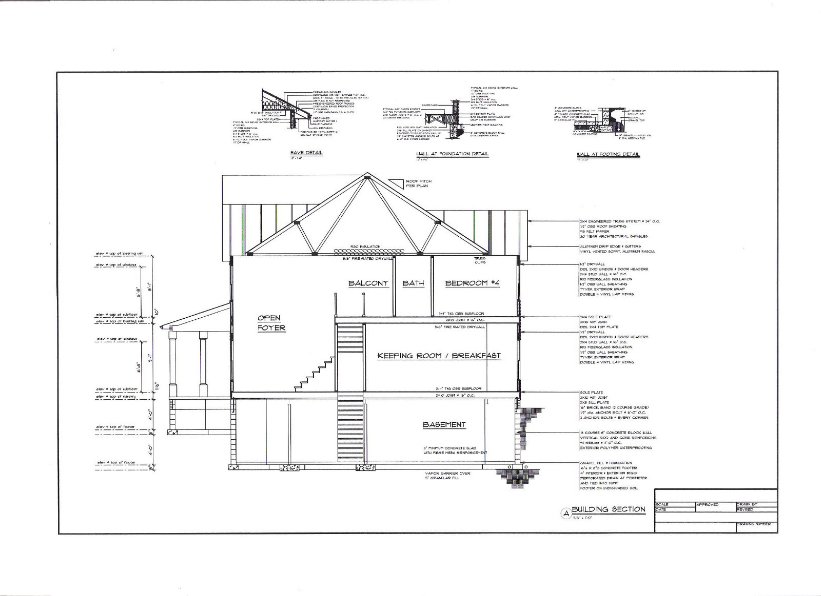 Full Set of two story 4 bedroom house plans 2,750 sq ft