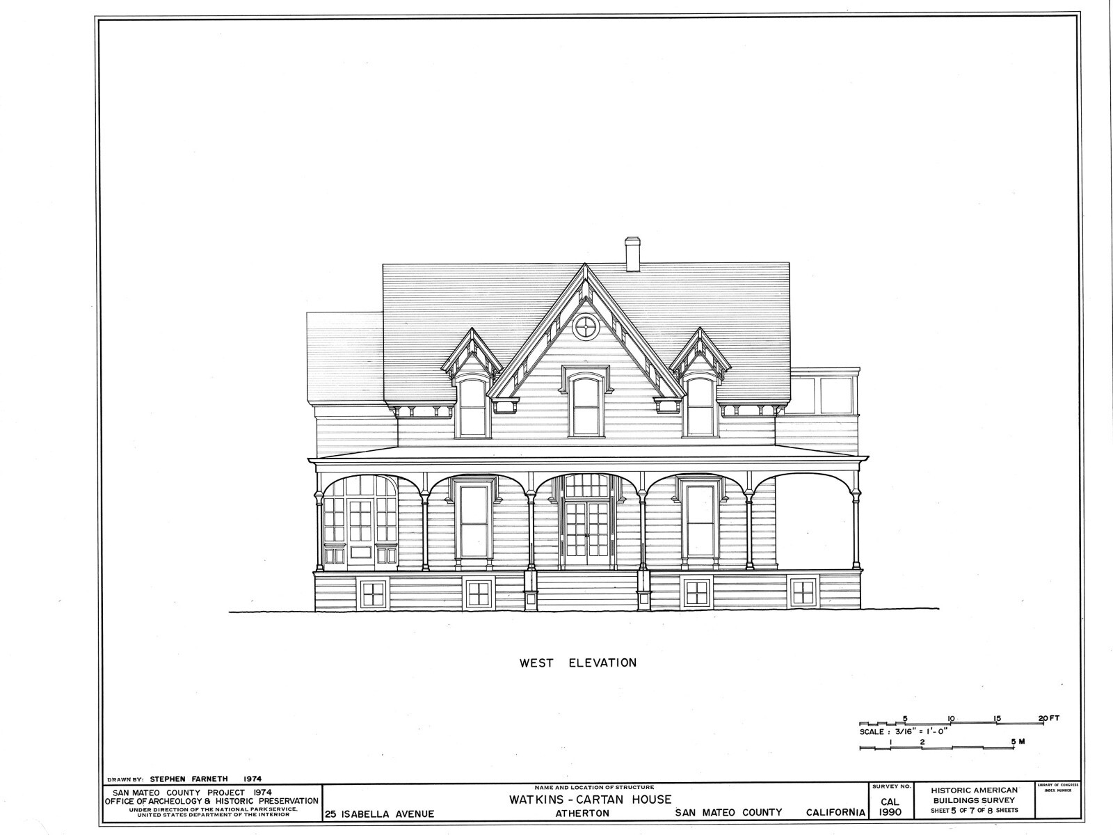 Carpenter Gothic Victorian home, wraparound porches, dormers, house plans