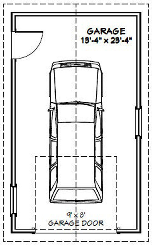 14×24 1-Car Garage — 336 sq ft — PDF Floor Plan — Model 4