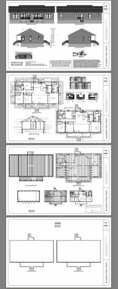 60×30 House — 4 bedroom 3 Bath — 1,800 sqft — PDF Floor Plan — Model 2E