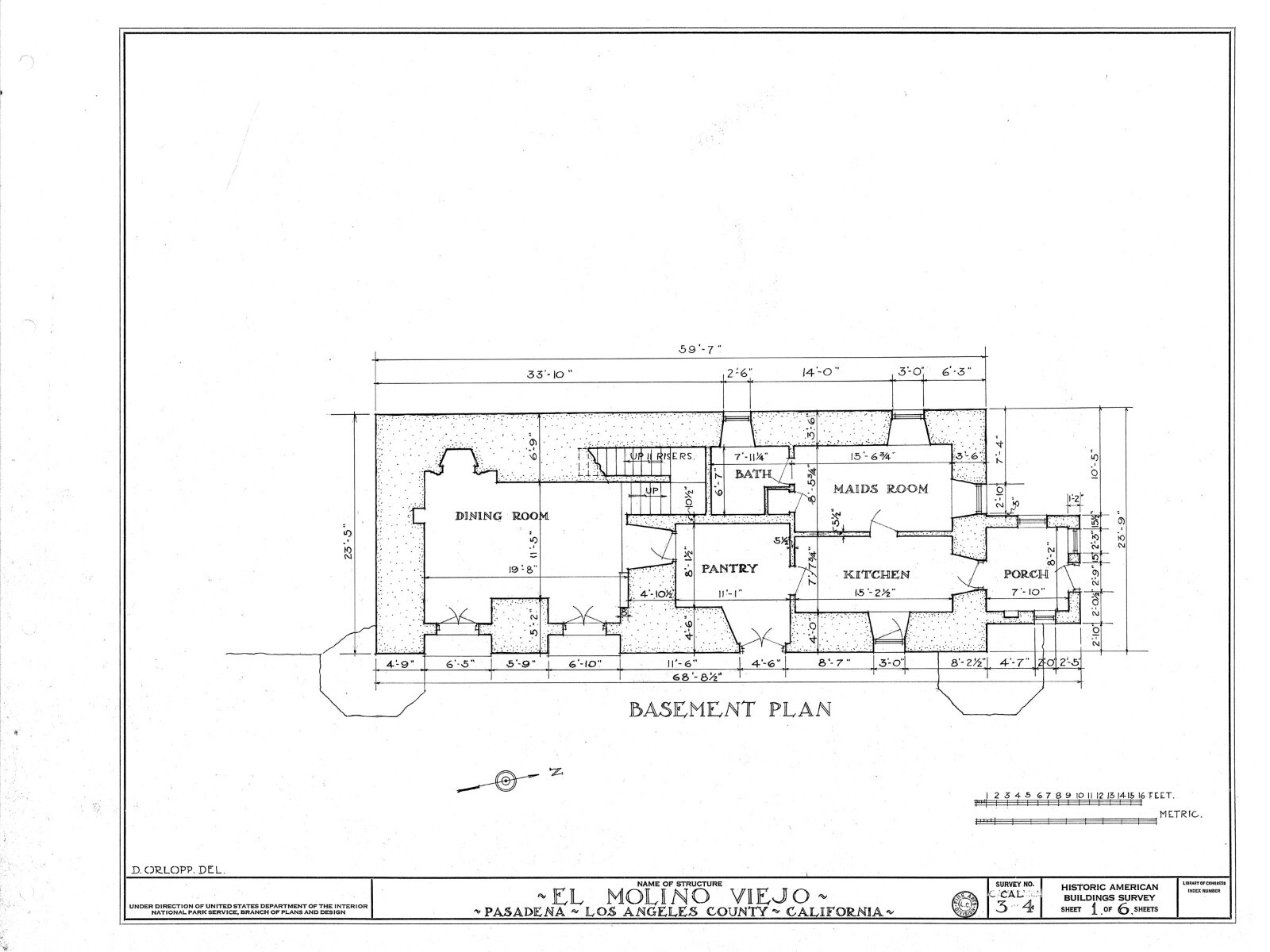 Southwest style architectural house plans, adobe home, tile roof, PRINTED PLANS