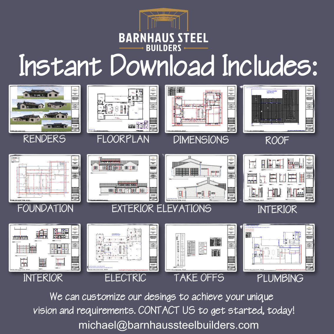 The Pedernales Barndominium – 4 Bedrooms / 3 Baths 2,973 SF Design Blueprints
